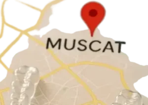 Braces with a Google Maps background to locate the nearest orthodontic clinic.